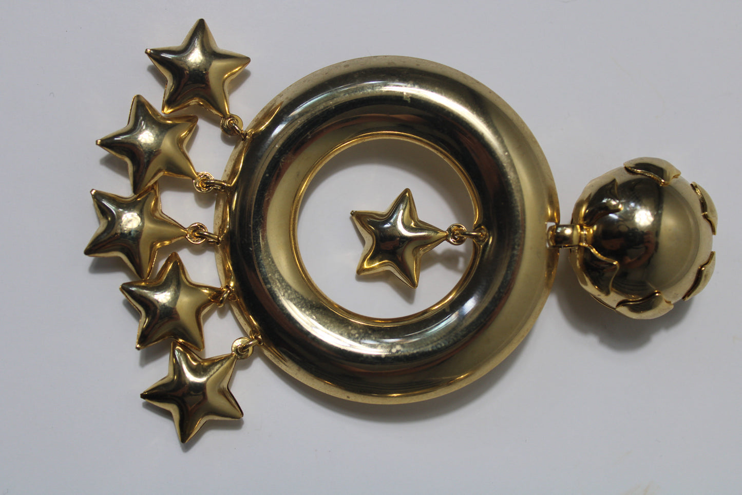 Star Dangle Clip-On Earrings