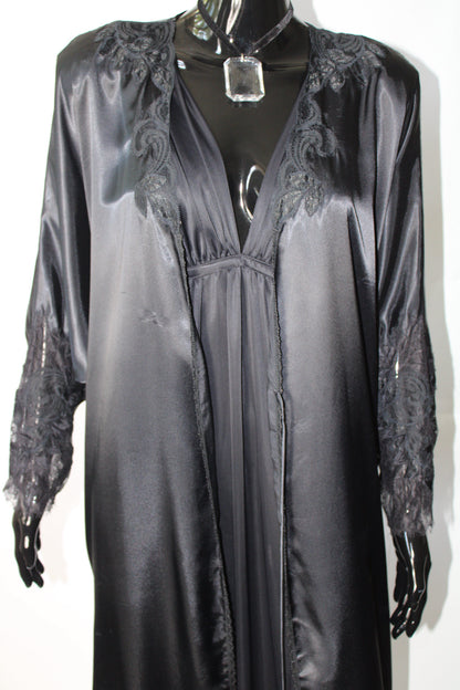 Black Silk Night Gown by Natori