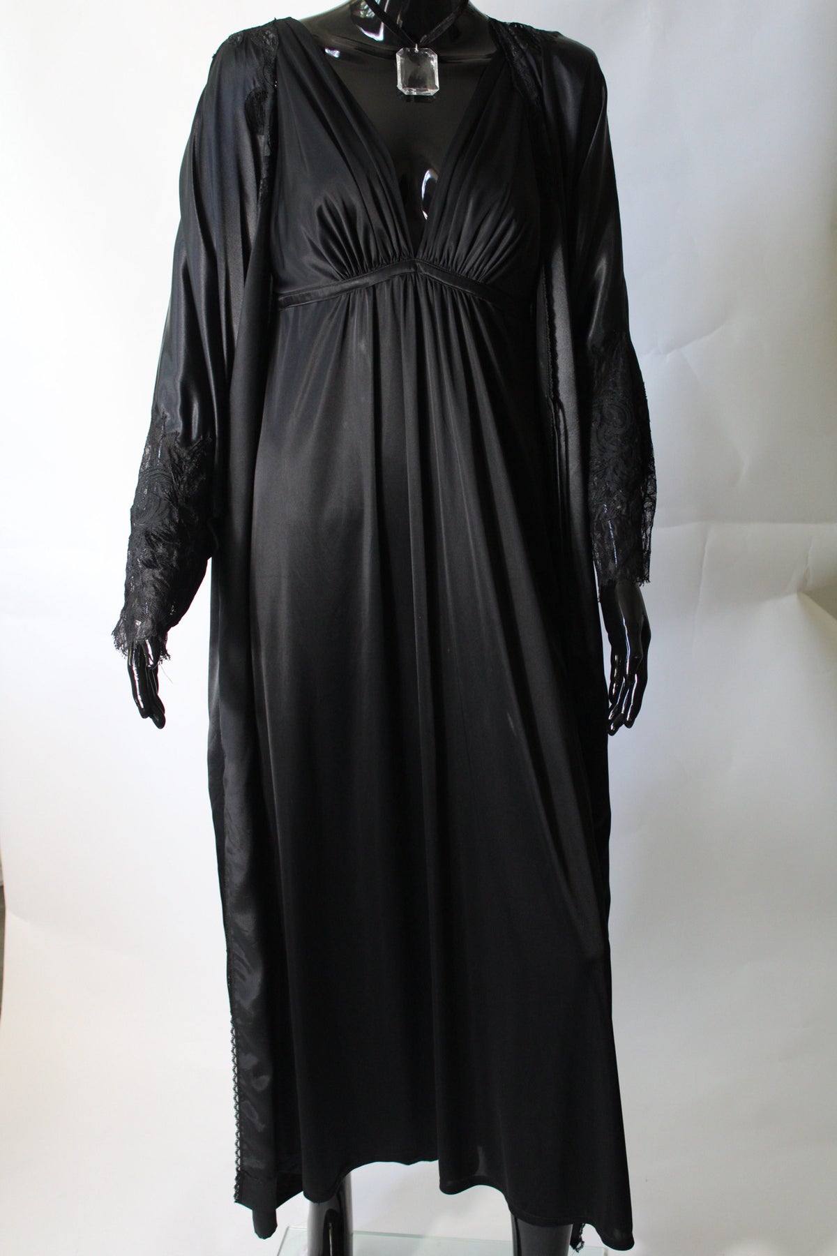 Black Silk Night Gown by Natori