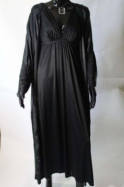 Black Silk Night Gown by Natori