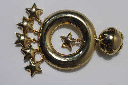 Star Dangle Clip-On Earrings