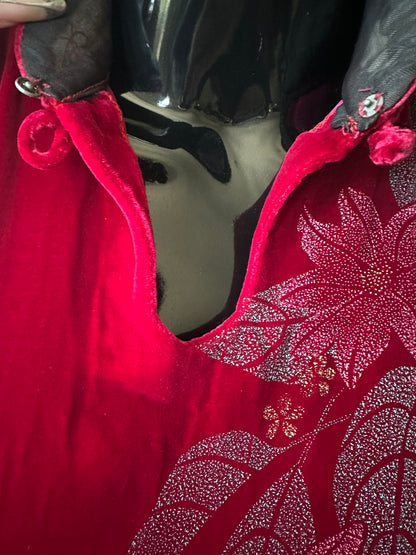 Floral Cheongsam Qipao Maxi Dress