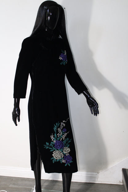 Floral Cheongsam Qipao Maxi Dress