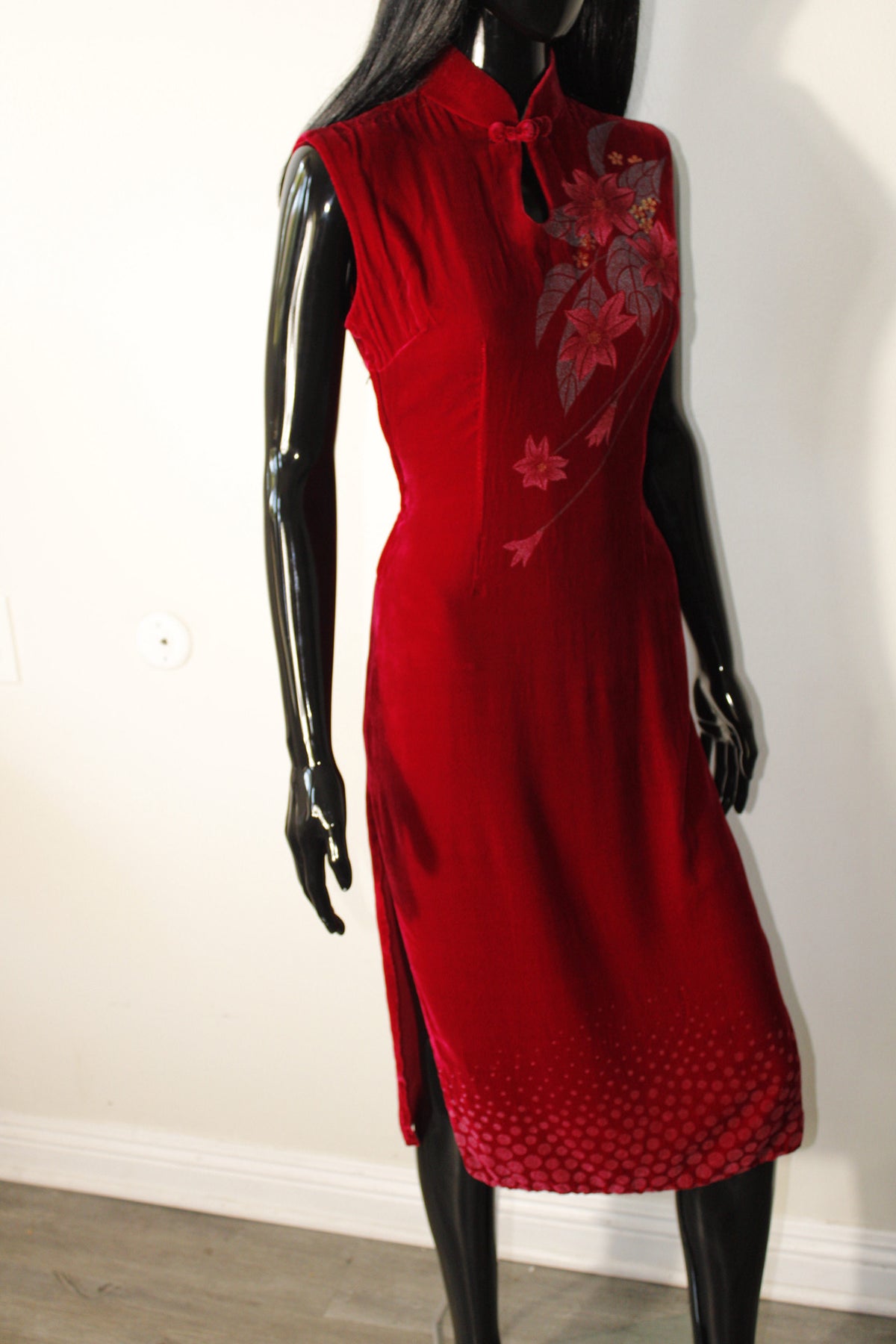 Floral Cheongsam Qipao Maxi Dress