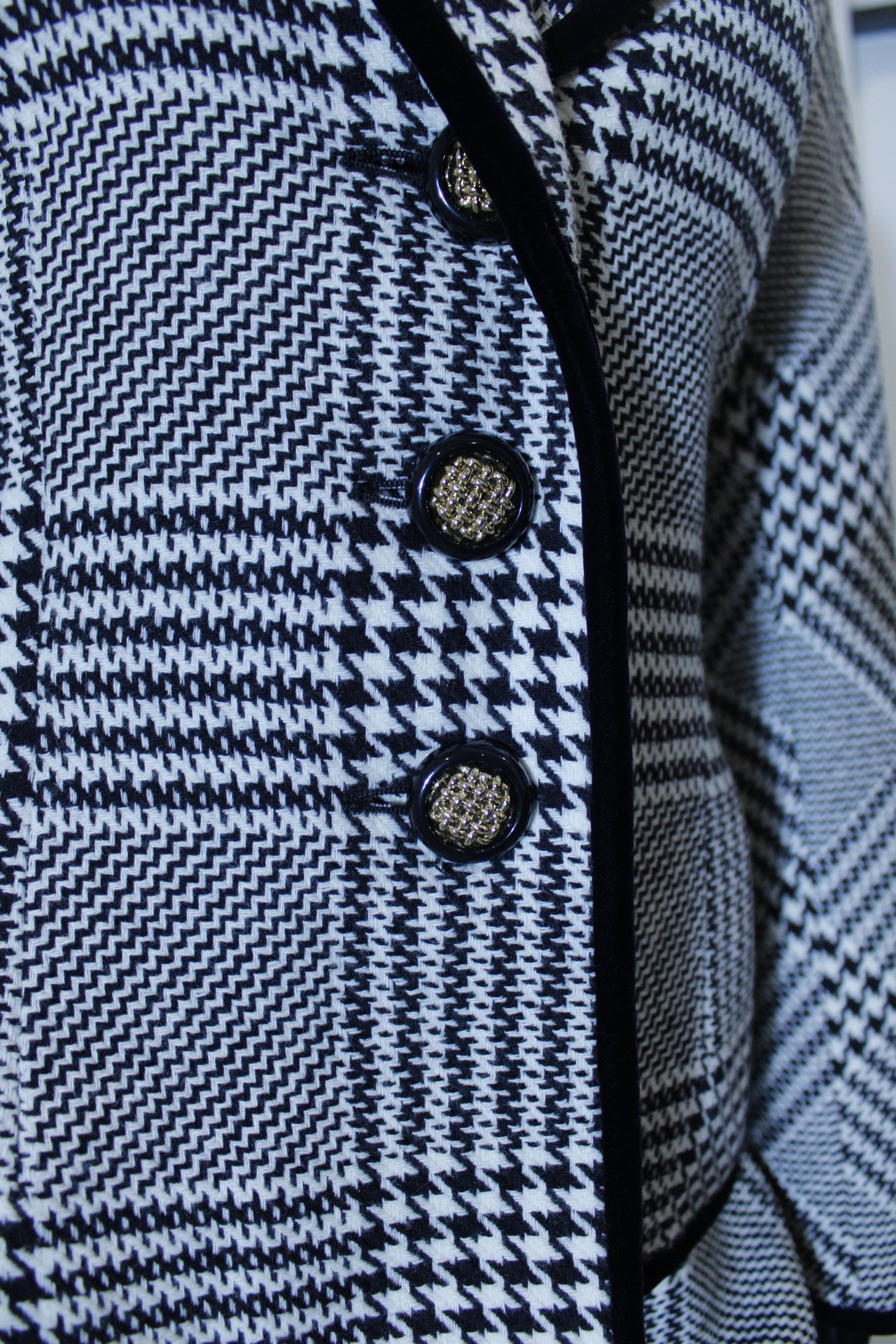 Houndstooth Blazer Skirt Set