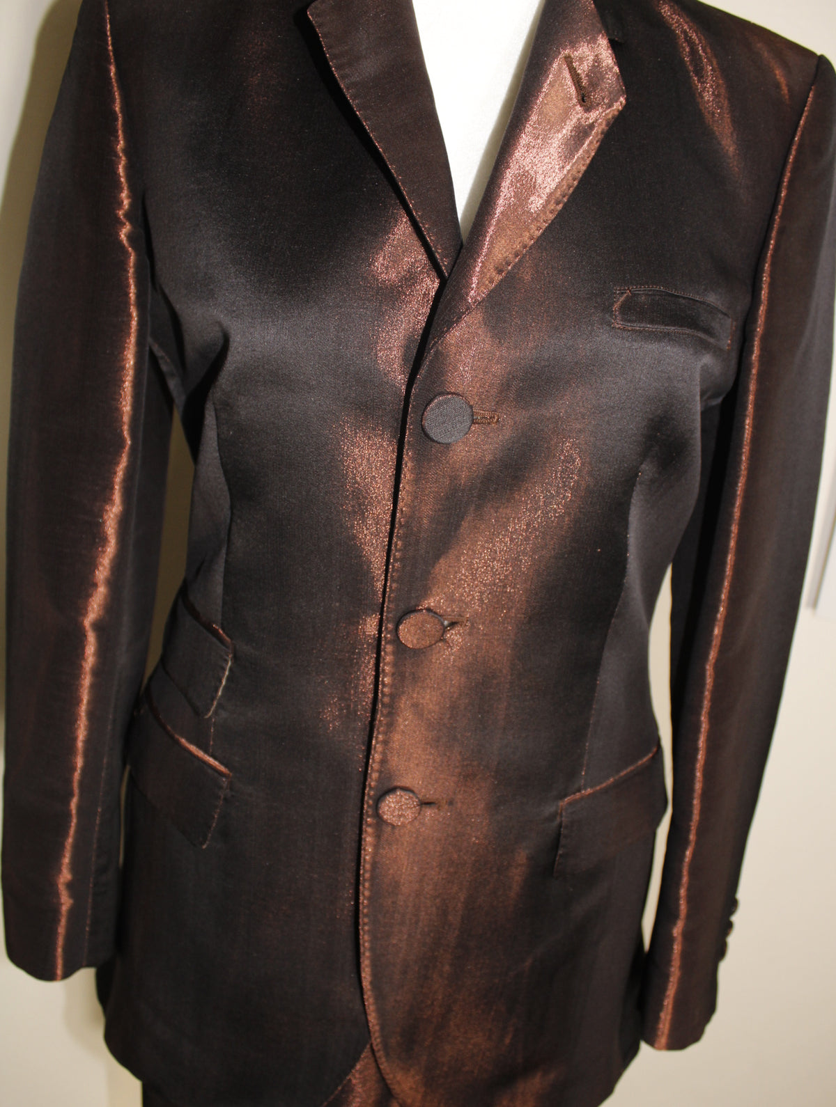 Metallic Skirt and Jacket Set