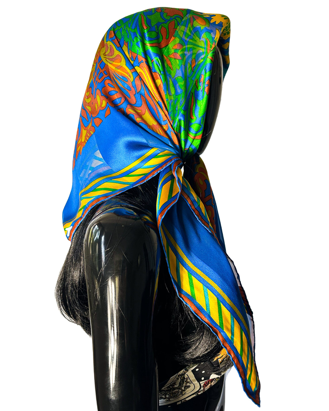 Vintage Floral Silk Scarf Lanvin Silk Scarf