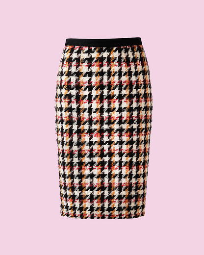 Vintage Wool Bouclé Pencil Skirt