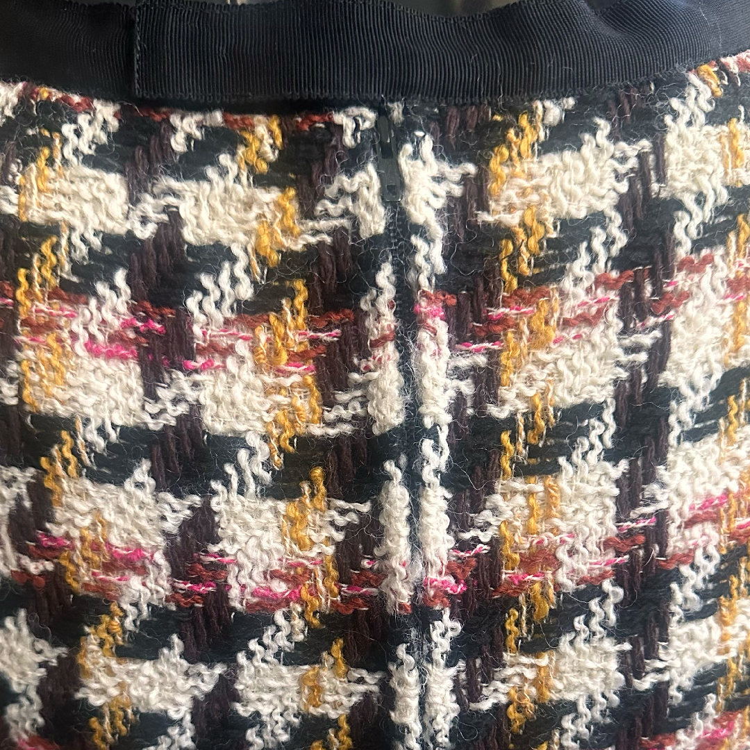 Vintage Wool Bouclé Pencil Skirt