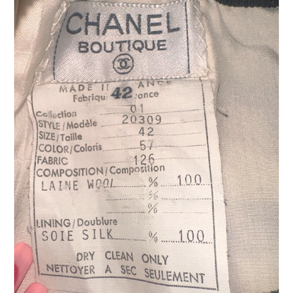 Vintage Wool Bouclé Pencil Skirt