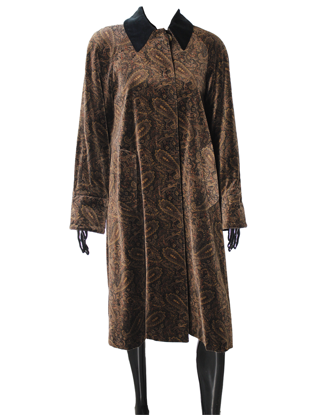 Paisley Print Coat Swing Coat