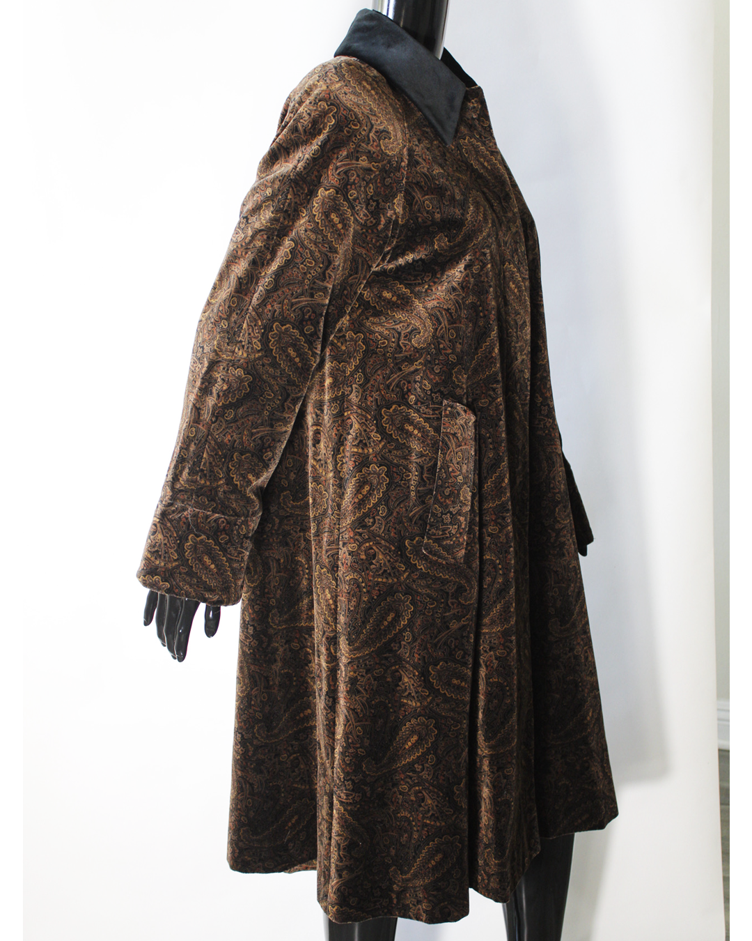 Paisley Print Coat Swing Coat