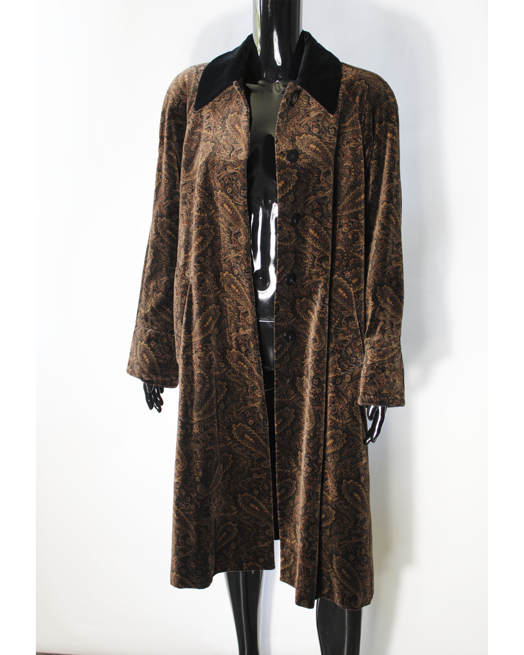 Paisley Print Coat Swing Coat