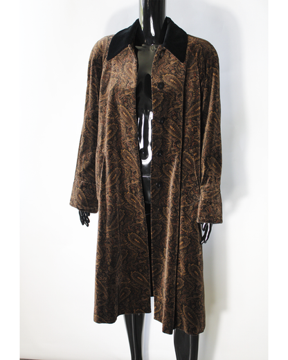 Paisley Print Swing Coat