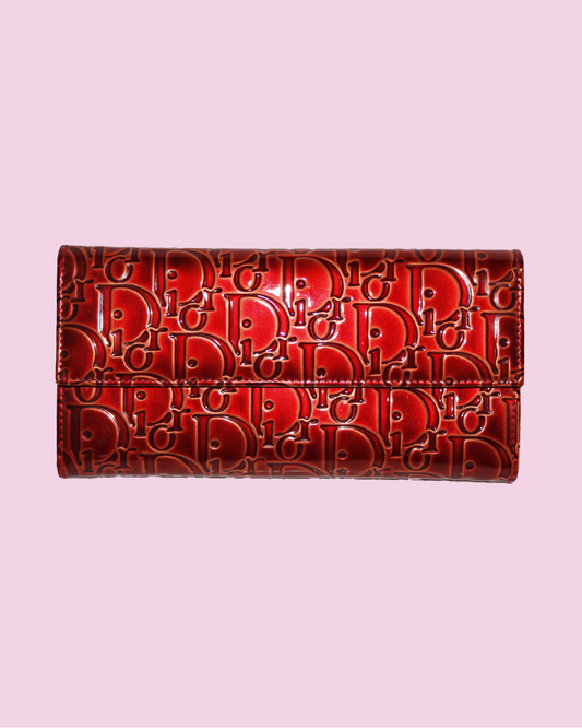 90s Christian Dior Patent Leather Wallet
