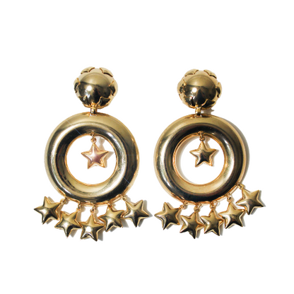 Star Dangle Clip-On Earrings