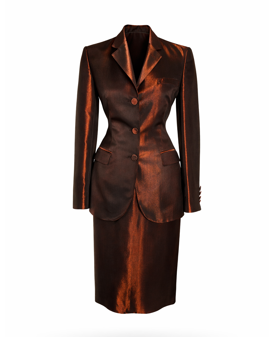Metallic Skirt and Jacket Set