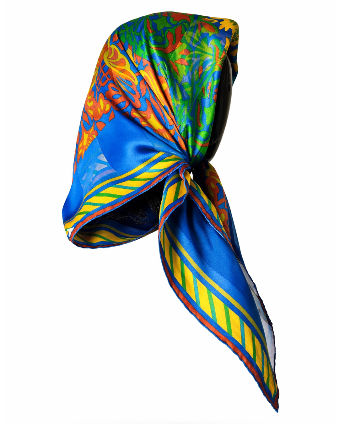 Vintage Floral Silk Scarf Lanvin Silk Scarf