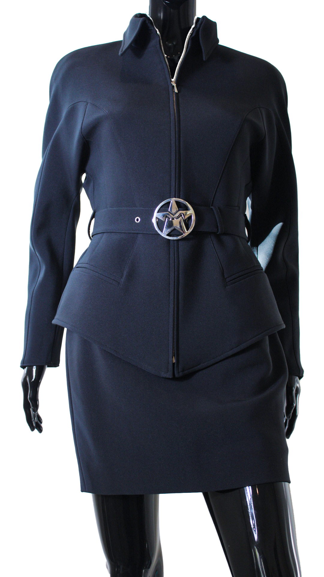 Black Batwing Jacket & Skirt Set