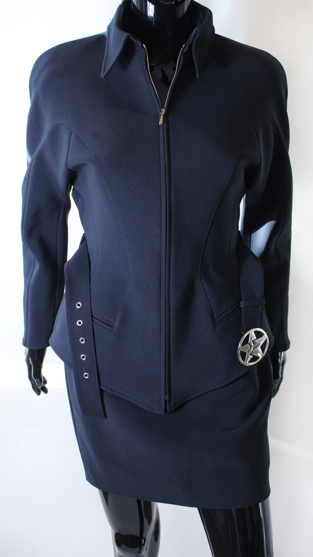 Black Batwing Jacket & Skirt Set