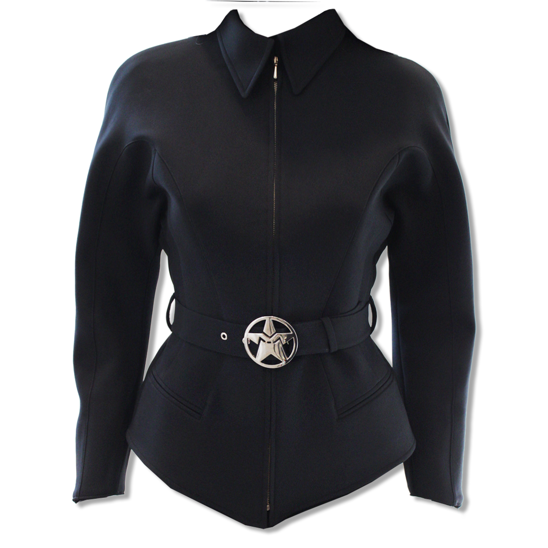 Black Batwing Jacket & Skirt Set
