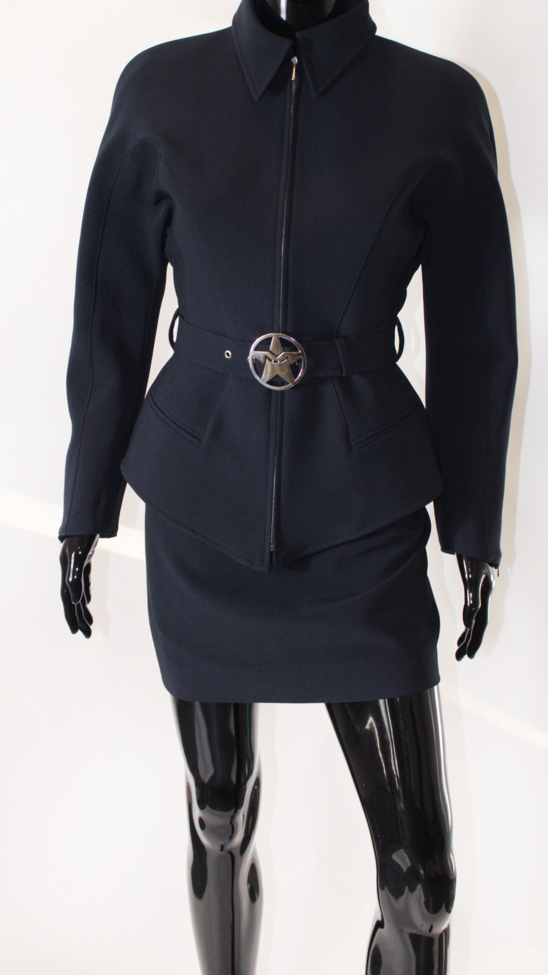 Black Batwing Jacket & Skirt Set