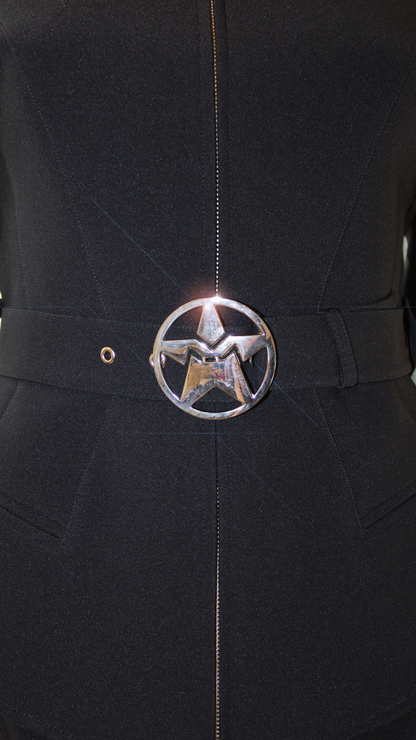 Black Batwing Jacket & Skirt Set