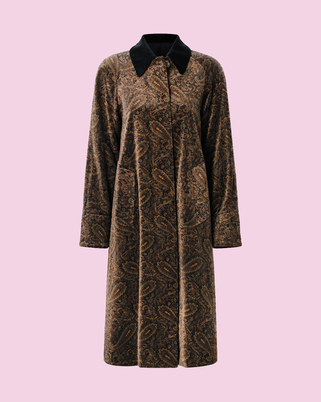 Paisley Print Coat Swing Coat