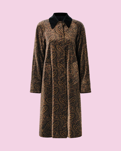Paisley Print Swing Coat