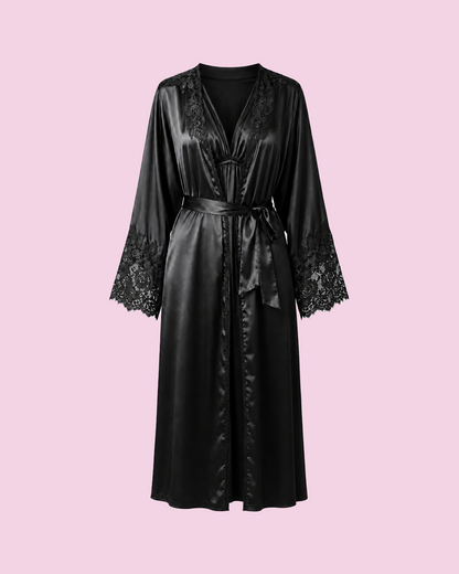 Black Silk Night Gown by Natori