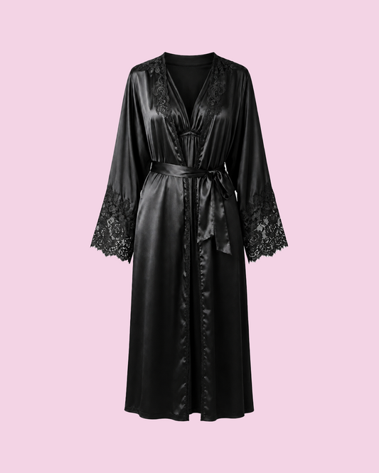 Black Silk Night Gown by Natori