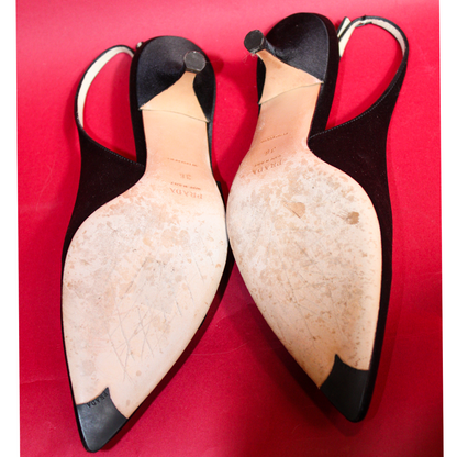 Slingback Satin Kitten Heel