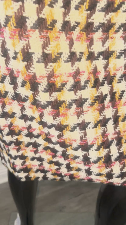 Vintage Wool Bouclé Pencil Skirt