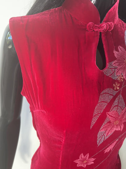 Floral Cheongsam Qipao Maxi Dress